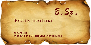 Botlik Szelina névjegykártya